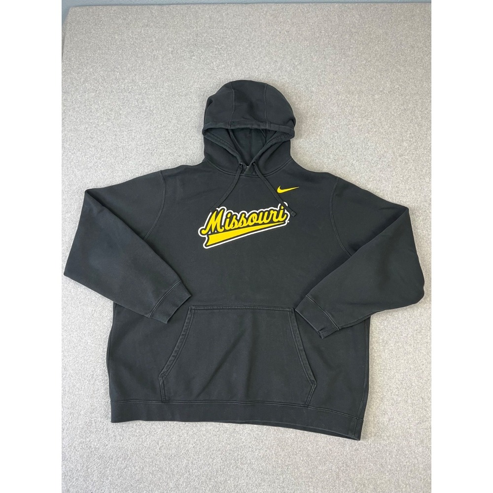 University Of Missouri Tigers Sweatshirt Mens 3XL Black Mizzou Nike Hooded